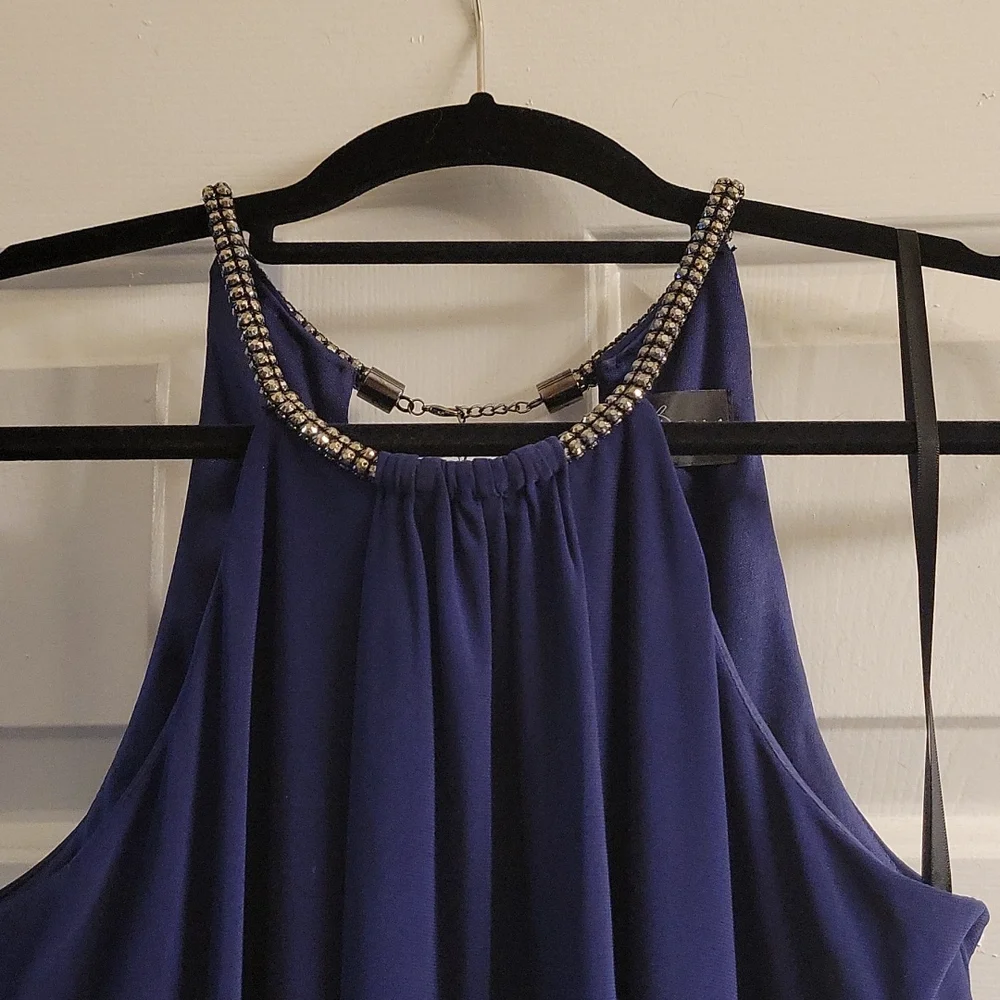 Betsy & Adam Navy Halter Dress - Picture 3 of 5